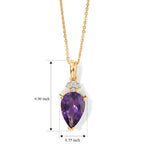 D'Joy - Moroccan Amethyst, Ethiopian Opal & White Zircon Pendant with Chain (Size 20) in Yellow Gold Plated Sterling Silver 2.30 Ct_4491201_3
