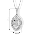 Luxuriant - Lab Grown Diamond (SI/G-H) Pendant with Chain (Size 20) in Rhodium Overlay Sterling Silver 0.90 Ct._4491649_4