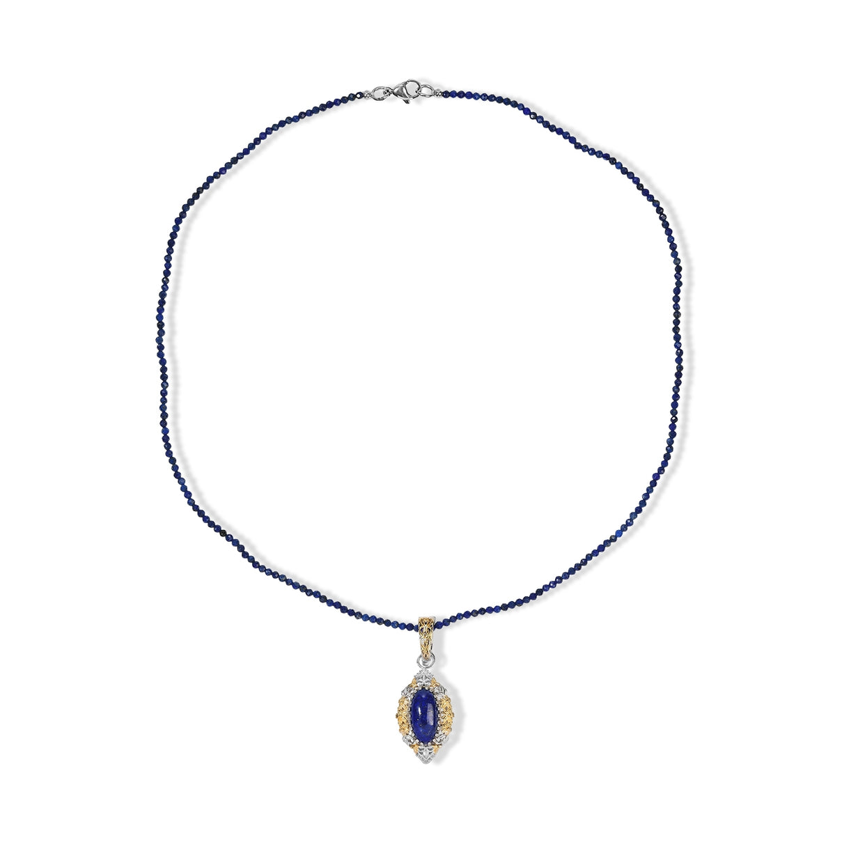 EverTrue - Lapis Lazuli Pendant with Beads Chain (Size 20) 6.60 Ct. 4492576 4