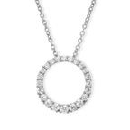 Luxuriant - Lab Grown Diamond (SI/G-H) Pendant with Chain (Size 20) in Rhodium Overlay Sterling Silver 1.00 Ct._4493049