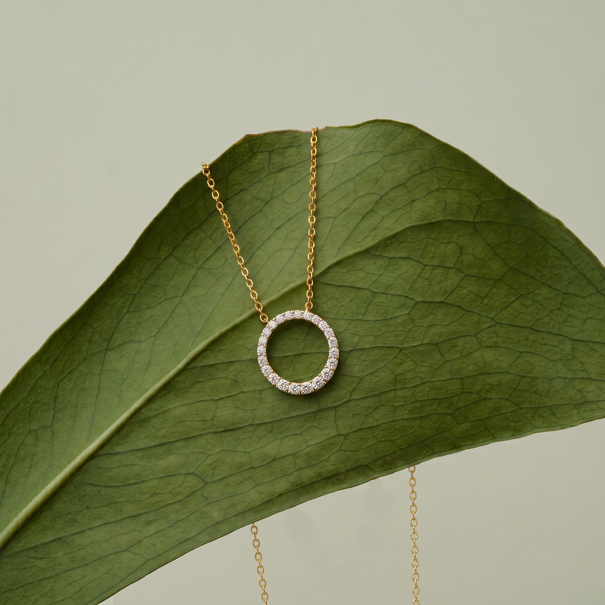 Luxuriant - Lab Grown Diamond (SI/G-H) Circular Pendant with Chain (Size 20) in 18K Vermeil Yellow Gold Plated Sterling Silver 1.00 Ct. 4493050 3