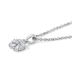 D'Joy - Moissanite Cluster Pendant in Platinum Overlay Sterling Silver with Chain (Size 20)_4493501_6