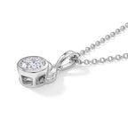 Moissanite Pendant with Chain (Size 20) in Platinum Overlay Sterling Silver  1.000  Ct._4493503_3