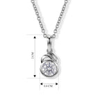 Moissanite Pendant with Chain (Size 20) in Platinum Overlay Sterling Silver  1.000  Ct._4493503_4