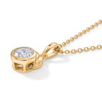 Moissanite Pendant with Chain (Size 20) Mix Metal  1.000  Ct._4493507_3