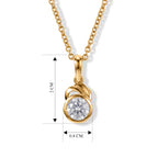 Moissanite Pendant with Chain (Size 20) Mix Metal  1.000  Ct._4493507_4