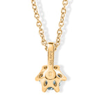 Paraiba Moissanite Solitaire Pendant in Yellow Gold Plated Sterling Silver with Chain (Size - 20) 1.00 Ct._4493555_4