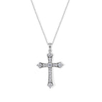 Moissanite Pendant with Chain (Size 20) in Platinum Overlay Sterling Silver 0.36 ct  Silver Wt. 5.5 Gms  1.560  Ct._4494071
