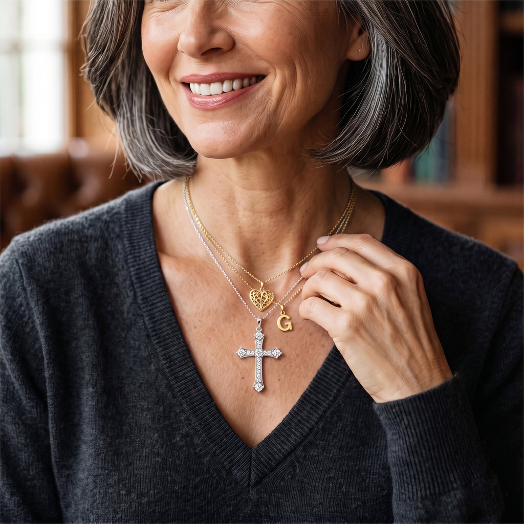 Moissanite Pendant with Chain (Size 20) in Platinum Overlay Sterling Silver 0.36 ct  Silver Wt. 5.5 Gms  1.560  Ct._4494071_2