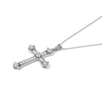 Moissanite Pendant with Chain (Size 20) in Platinum Overlay Sterling Silver 0.36 ct  Silver Wt. 5.5 Gms  1.560  Ct._4494071_3