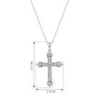 Moissanite Pendant with Chain (Size 20) in Platinum Overlay Sterling Silver 0.36 ct  Silver Wt. 5.5 Gms  1.560  Ct._4494071_4