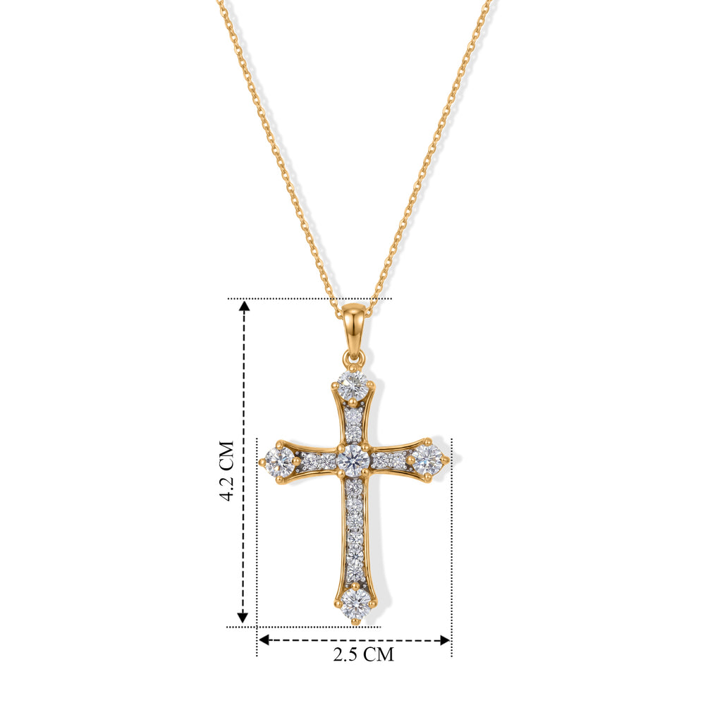 Moissanite Pendant with Chain (Size 20)  Sterling Silver 0.36 ct  Silver Wt. 6.2 Gms  1.560  Ct._4494072_4