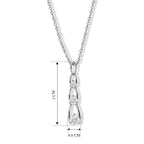 D'Joy - Moissanite Trilogy Pendant in Platinum Overlay Sterling Silver with Chain (Size 20)_4494575_4