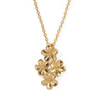 Bronzella Collection - Floral Drop Pendant with Chain (Size 20) in 18K Gold Plating 5.00 Gms_4495409