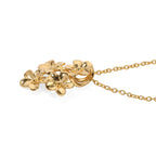 Bronzella Collection - Floral Drop Pendant with Chain (Size 20) in 18K Gold Plating 5.00 Gms_4495409_3
