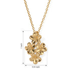 Bronzella Collection - Floral Drop Pendant with Chain (Size 20) in 18K Gold Plating 5.00 Gms_4495409_4