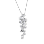 Moissanite Pendant with Chain (Size 20) in Rhodium Overlay Sterling Silver 1.67 ct  Silver Wt. 5.6 Gms  2.531  Ct._4495640