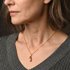 Pink Conch Shell Split Drop Pendant with Chain (Size 18) in Yellow Gold Plated Sterling Silver_4497012_1