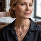 African Ruby,  White Zircon Pendant with Chain (Size 20) in Rhodium Overlay Sterling Silver 0.44 ct  1.690  Ct._4497184_2