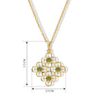 D'Joy - Peridot Pendant in Yellow Gold Plated Sterling Silver with Chain (Size 20)_4498368_4