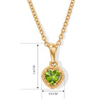 D'Joy - Peridot Pendant in Yellow Gold Plated Sterling Silver with Chain (Size 20)_4498388_4
