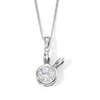 D'Joy - Moissanite Solitaire Pendant with Chain (Size 18) in Rhodium Overlay Sterling Silver 1.65 Ct._4498696