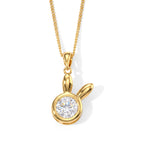 D'Joy - Moissanite Solitaire Pendant with Chain (Size 18) in Yellow Gold Plated Sterling Silver 1.65 Ct._4498697