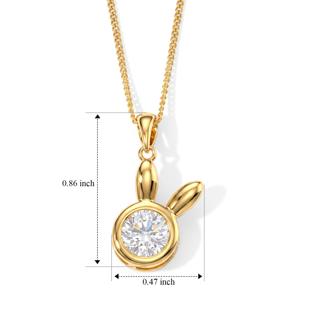 D'Joy - Moissanite Solitaire Pendant with Chain (Size 18) in Yellow Gold Plated Sterling Silver 1.65 Ct._4498697_4
