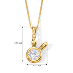 D'Joy - Moissanite Solitaire Pendant with Chain (Size 18) in Yellow Gold Plated Sterling Silver 1.65 Ct._4498697_4