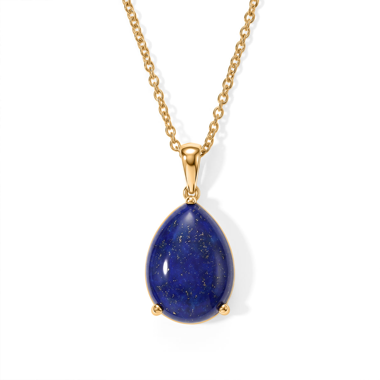 EverTrue - Lapis Lazuli Pendant in Yellow Gold Plated Sterling Silver with Chain (Size 20) 10.80 Ct. V32515218 0