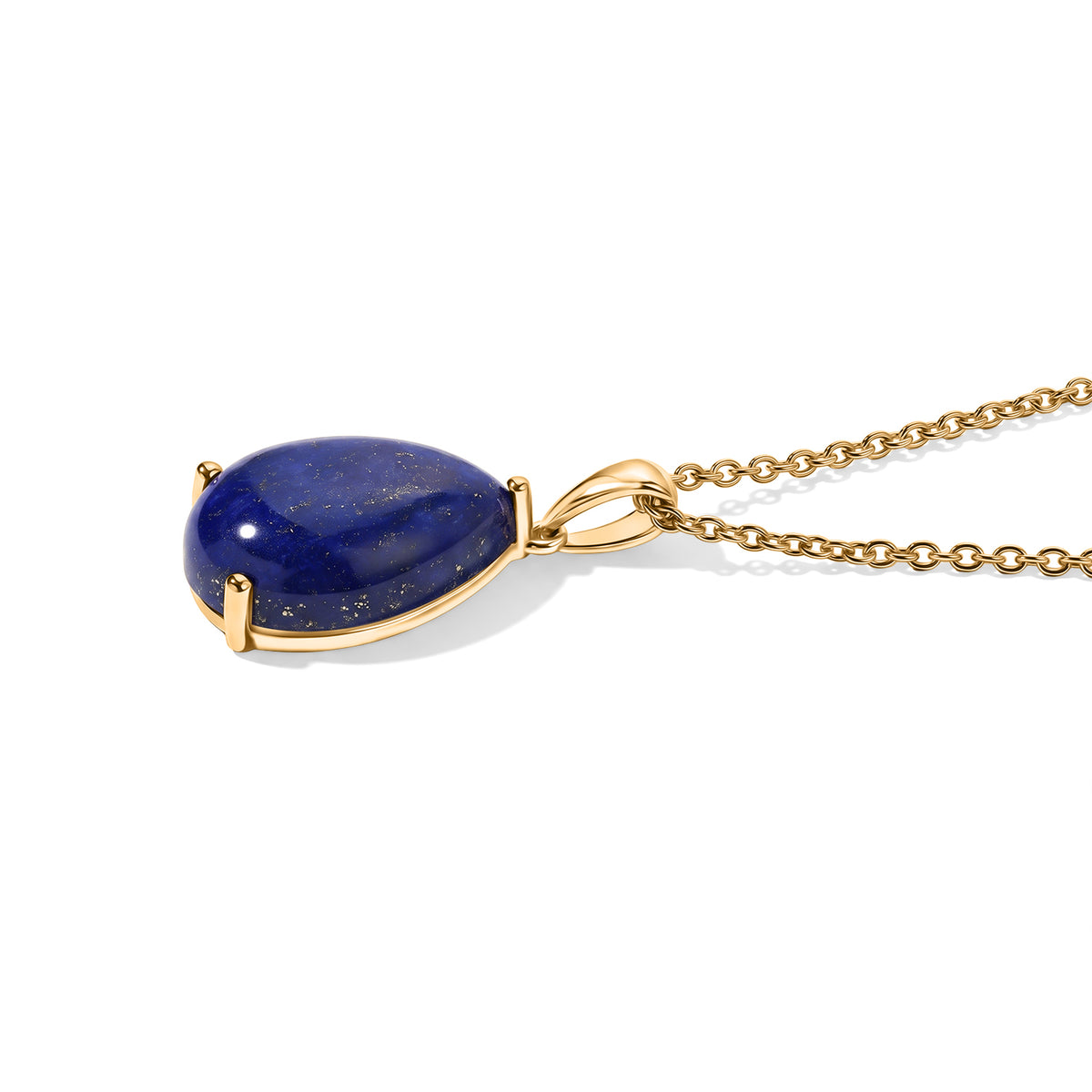 EverTrue - Lapis Lazuli Pendant in Yellow Gold Plated Sterling Silver with Chain (Size 20) 10.80 Ct. V32515218 4
