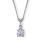 Luxuriant - SGL Certified Lab Grown Diamond (SI/G-H) Pendant with Chain (Size 20) in Rhodium Overlay Sterling Silver 1.15 Ct._4501786
