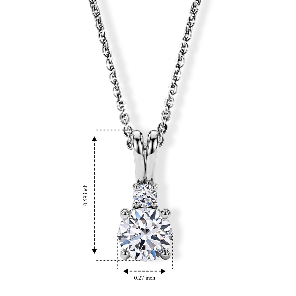 Luxuriant - SGL Certified Lab Grown Diamond (SI/G-H) Pendant with Chain (Size 20) in Rhodium Overlay Sterling Silver 1.15 Ct._4501786_7