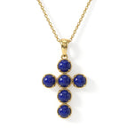 EverTrue - Lapis Lazuli Pendant with Chain (Size 20) in Yellow Gold Tone 4.06 Ct._4502350
