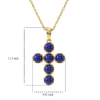 EverTrue - Lapis Lazuli Pendant with Chain (Size 20) in Yellow Gold Tone 4.06 Ct._4502350_4