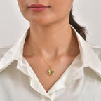 Natural Green Apatite Pendant with Torn Chain 19DC (Size 20) in Yellow Gold Plated Sterling Silver 1.23 Ct._4502484_1