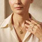 Natural Green Apatite Pendant with Torn Chain 19DC (Size 20) in Yellow Gold Plated Sterling Silver 1.23 Ct._4502484_2