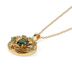 Natural Green Apatite Pendant with Torn Chain 19DC (Size 20) in Yellow Gold Plated Sterling Silver 1.23 Ct._4502484_3