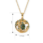 Natural Green Apatite Pendant with Torn Chain 19DC (Size 20) in Yellow Gold Plated Sterling Silver 1.23 Ct._4502484_4