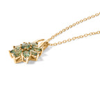 Natural Green Apatite Pendant with Torn Chain 19DC (Size 20) in Yellow Gold Plated Sterling Silver 2.34 Ct._4502486_3