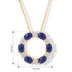 EverTrue - Lapis Lazuli & White Topaz Pendant with Chain (Size 20) in Yellow Gold Tone 7.90 Ct._4502645_4