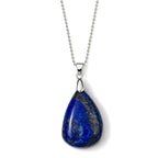 Lapis Lazuli Drop Pendant with Chain (Size 20) 55.00 Ct._4503551