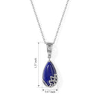 Lapis Lazuli Pendant with Chain (Size 20) Stainless Steel  10.000  Ct._4504158_4