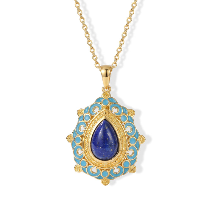 EverTrue - Lapis Lazuli Pendant with Chain (Size 20) in Yellow Gold Tone 4.00 Ct. 4504682 1