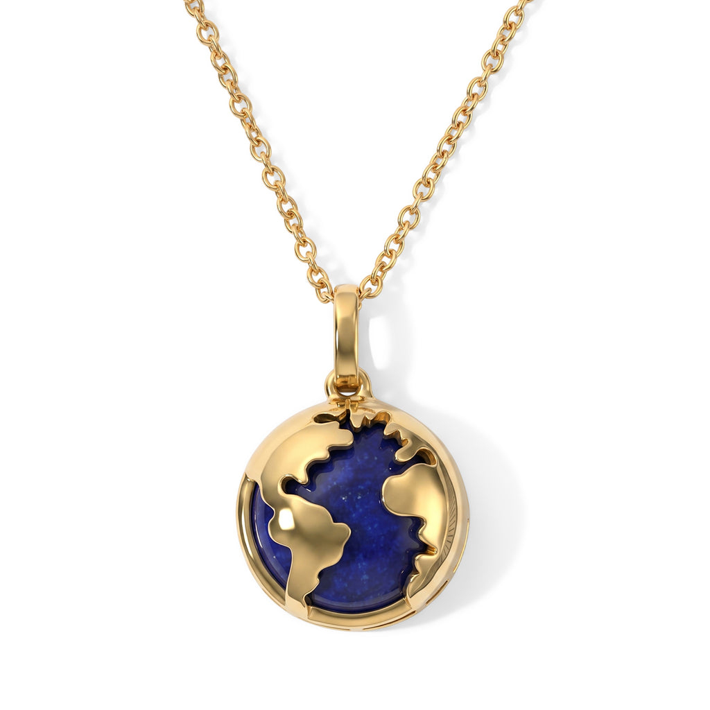 EverTrue - Lapis Lazuli Pendant with Chain (Size 20) in Yellow Gold Tone 10.80 Ct._4504792