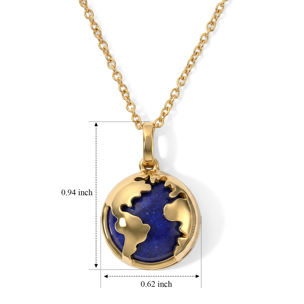 EverTrue - Lapis Lazuli Pendant with Chain (Size 20) in Yellow Gold Tone 10.80 Ct._4504792_4