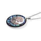 Abalone Shell & Cameo Pendant Cum Brooch with Chain (Size 20) 50.00 Ct._4505162_3