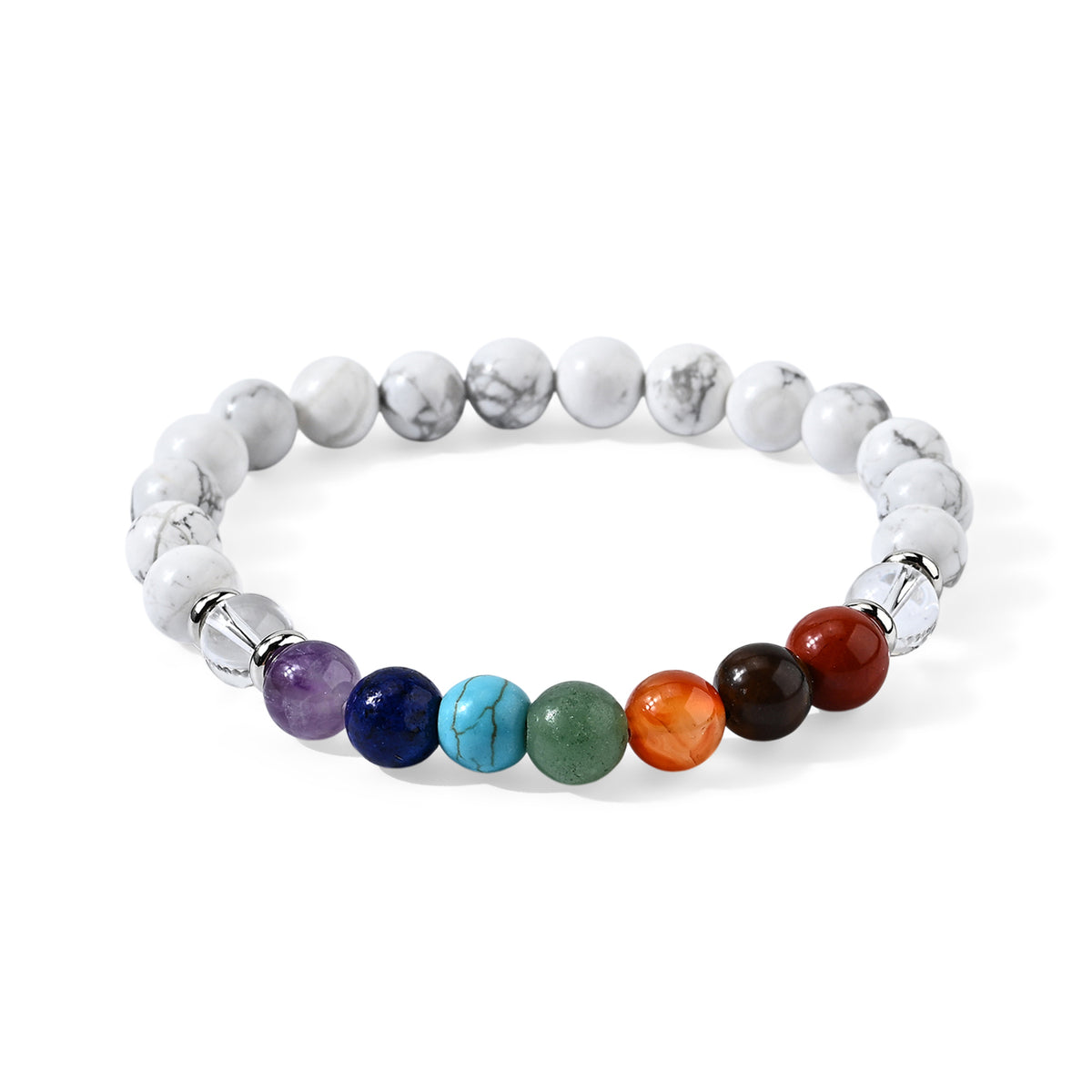 Set of 2 - Multi Gemstones Seven Chakra Photo Frame &amp; Beads Bracelet (Size 7-7.5) 80.00 Ct. 4506069 5