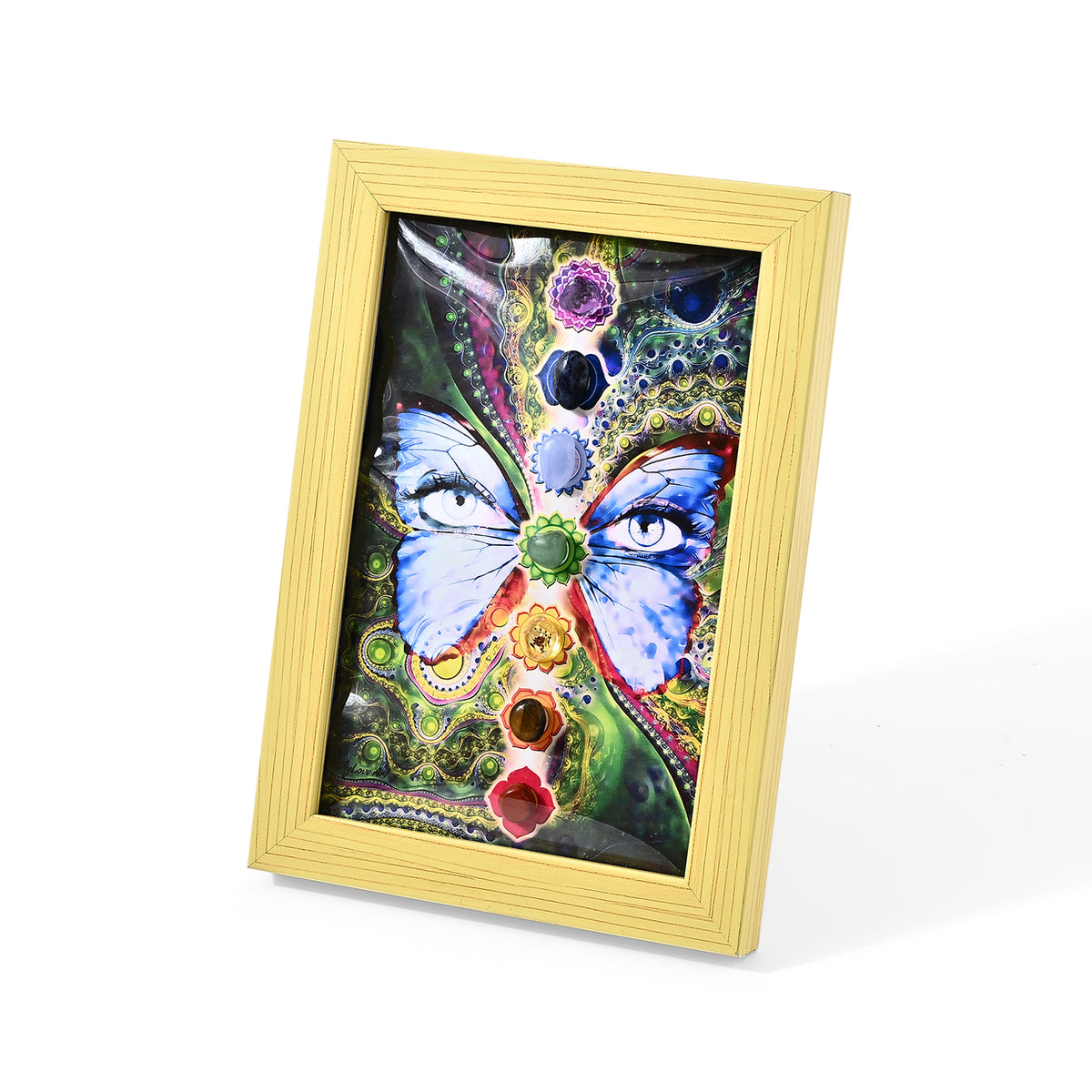 Set of 2 - Multi Gemstones Seven Chakra Photo Frame &amp; Beads Bracelet (Size 7-7.5) 115.00 Ct. 4506071 3