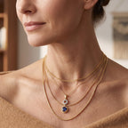 D'Joy - Kyanite & White Zircon Pendant with Chain (Size - 20) in Yellow Gold Plated Sterling Silver 1.22 Ct_4506165_2